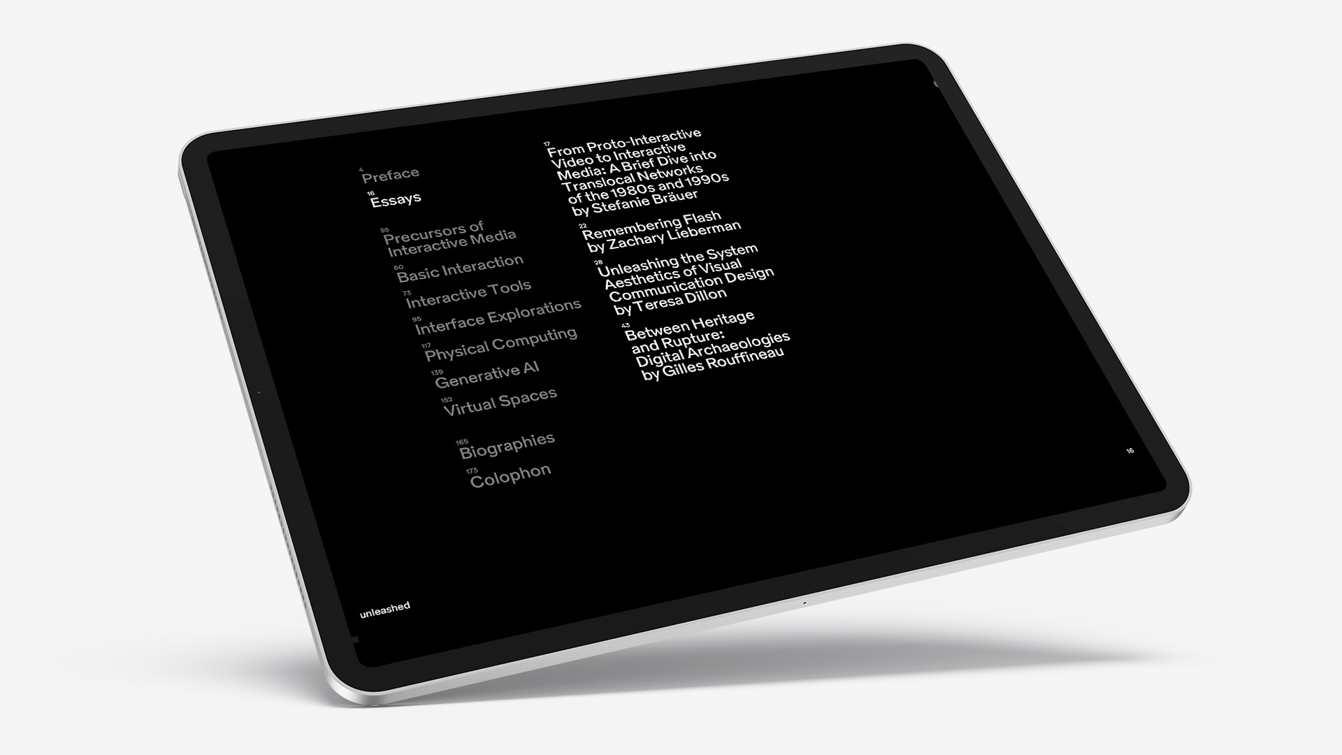 unleashed, eBook/ePub (free download!!) by Institute Digital Communication Environments (IDCE), Basel Academy of Art and Design FHNW.